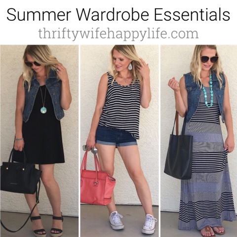 Thrifty Wife, Happy Life || Summer Wardrobe Favorites- 5 summer clothing essentials