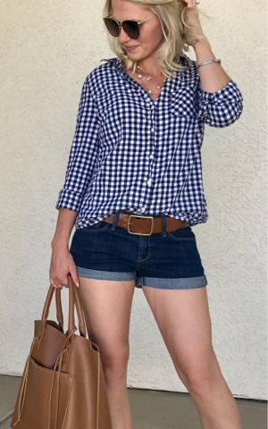 Thrifty Wife, Happy Life || Gingham shirt 