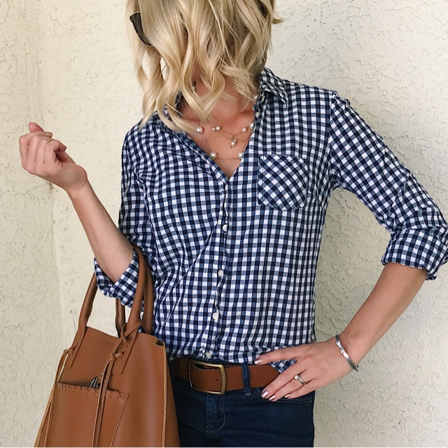 Thrifty Wife, Happy Life || Gingham shirt 