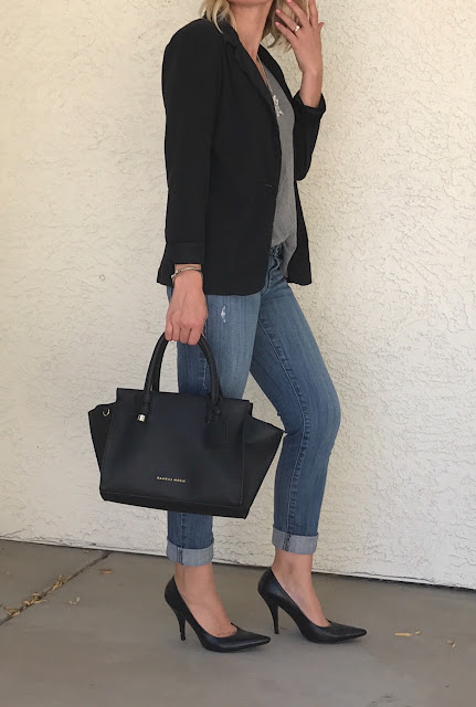 Thrifty Wife, Happy Life || Affordable fashion- casual blazer look