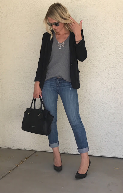 Casual Blazer Look - Thrifty Wife Happy Life