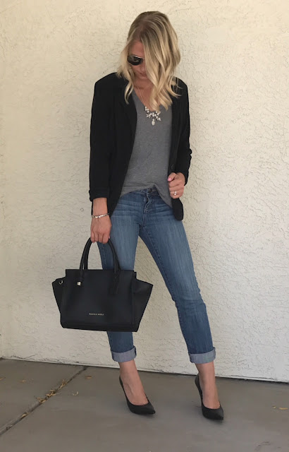 Thrifty Wife, Happy Life || Affordable fashion- casual blazer look
