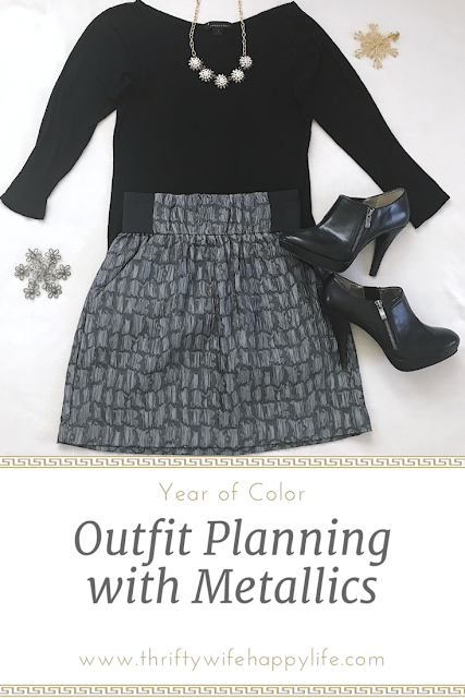 Thrifty Wife, Happy Life- Outfit Planning with Metallics