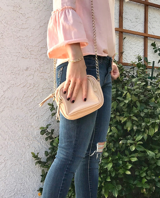 Thrift Wife, Happy Life || Blush bell sleeve top