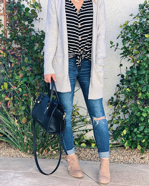 Grey cardigan