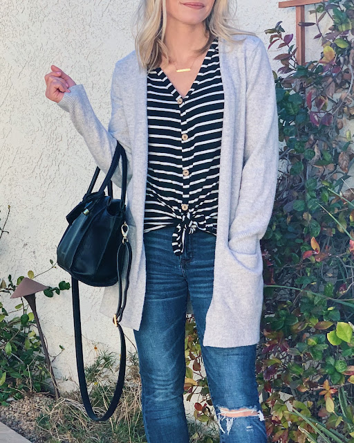 Grey cardigan