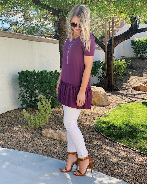 ruffle bottom tunic