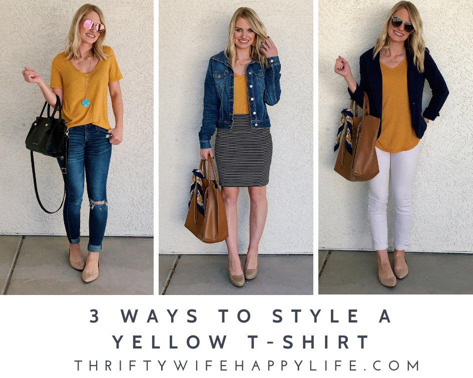 Refer To Yellow T-shirt Outfit Ideas