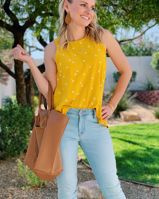 Yellow tank top- Spring Outfit