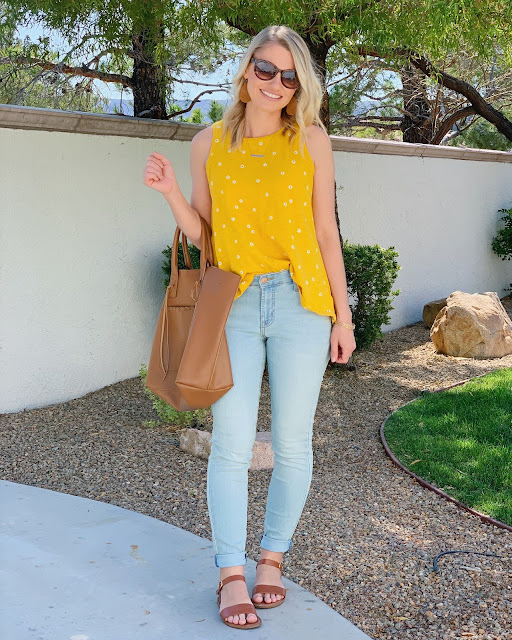 Yellow tank top- Spring Outfit