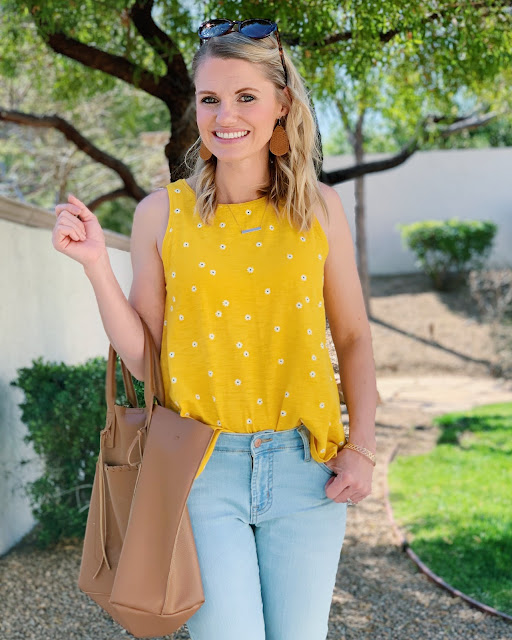 Yellow tank top- Spring Outfit