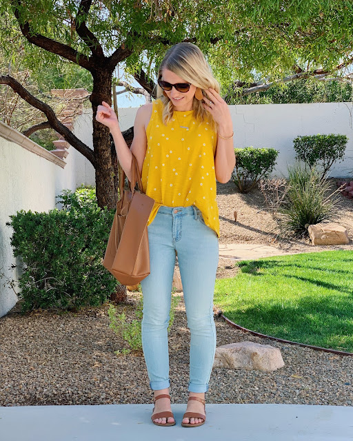 Yellow tank top- Spring Outfit