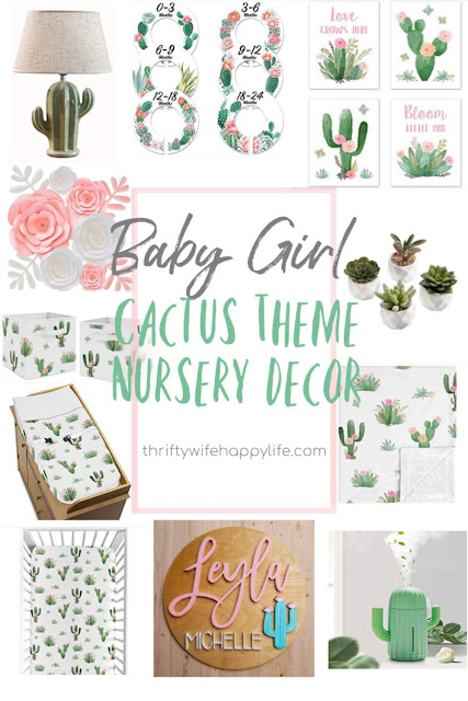 Baby girl cactus theme nursery decor ideas