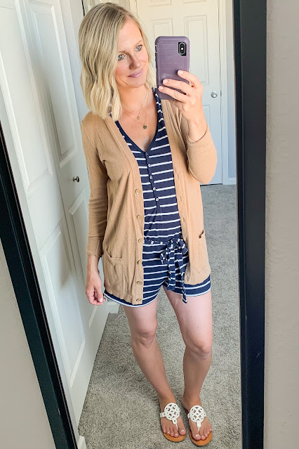 Thrifted postpartum summer outfit