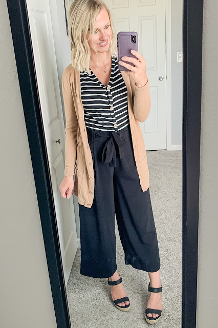 6 Work Outfit Ideas With Paper-Bag Pants - Thrifty Wife Happy Life