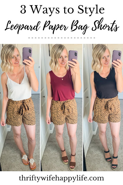 3 ways to style leopard paper bag shorts