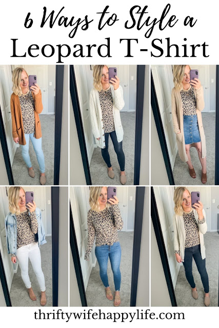 6 ways to style a leopard t-shirt #leopard #leopardtshirt