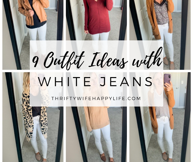 9 fall outfit ideas with white jeans