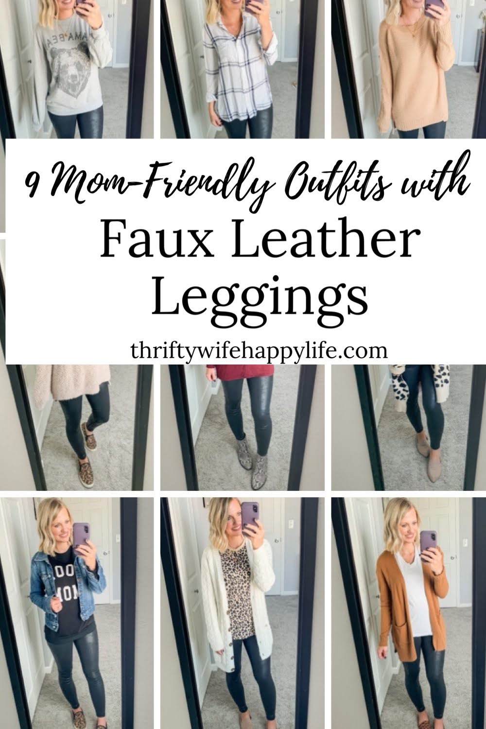 What to Wear with Faux Leather Pants - Savvy Sassy Moms  Faux leather  leggings outfit, Black leather pants, Faux leather pants