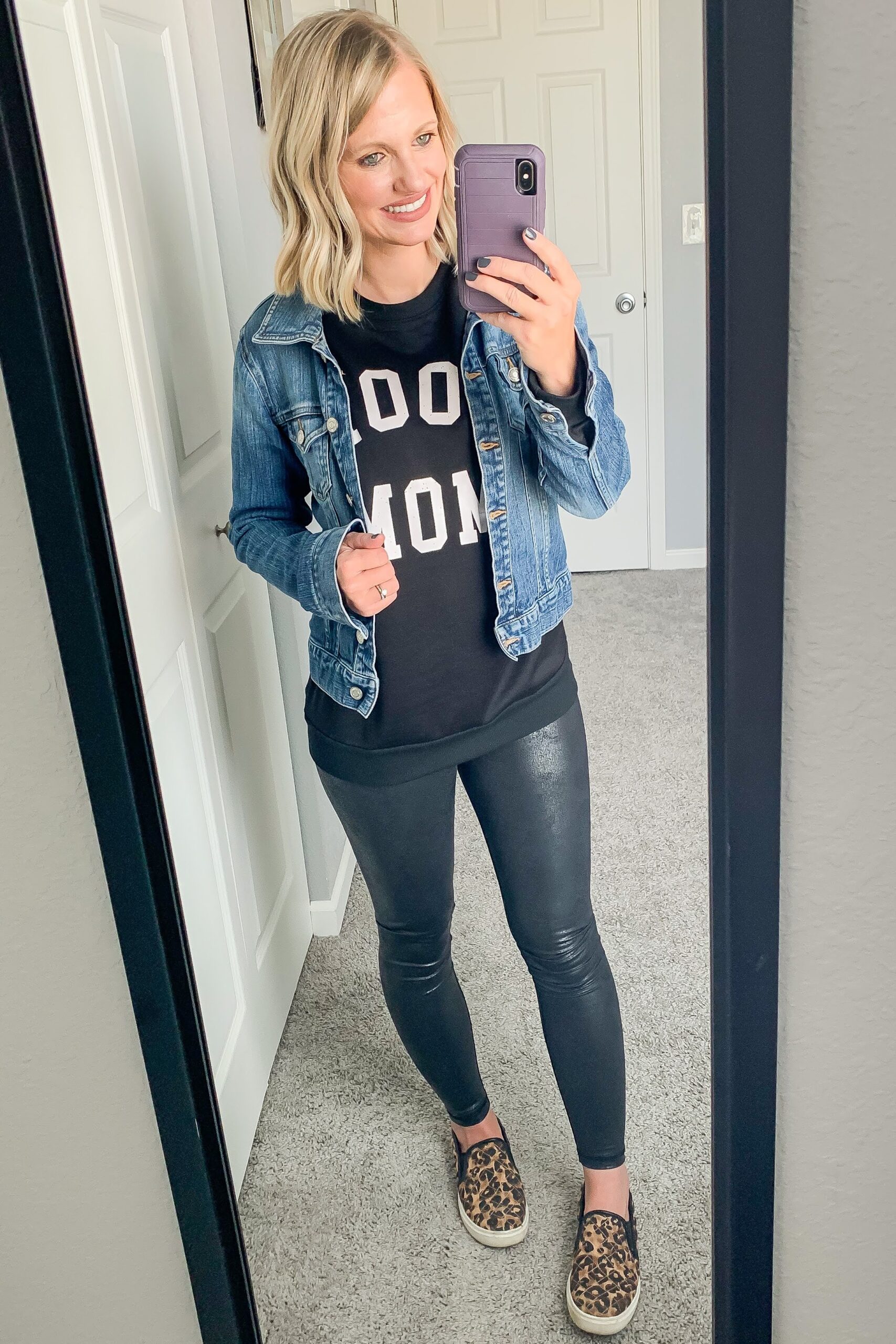 These Faux Leather Leggings Make Me Feel Less Postpartum & More Cool Mom -  The Mom Edit