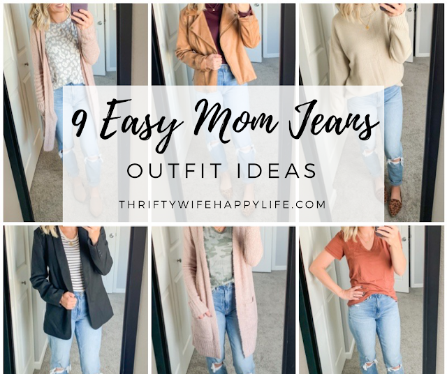 9 easy mom jean outfits #momjeans