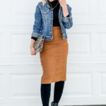 Suede skirt