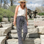 paper bag waist pants outfit idea