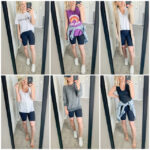 6 outfits wearing biker shorts