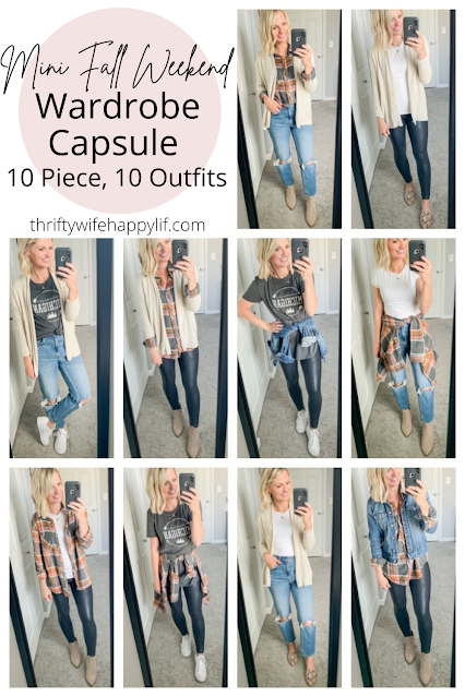 Mini Fall Weekend Wardrobe Capsule- 10 Pieces, 10 Outfits