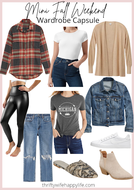 Mini Fall Weekend Wardrobe Capsule- 10 Pieces, 10 Outfits