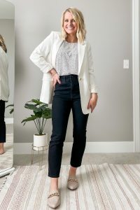 How to Wear a White Blazer for Spring - Thrifty Wife Happy Life