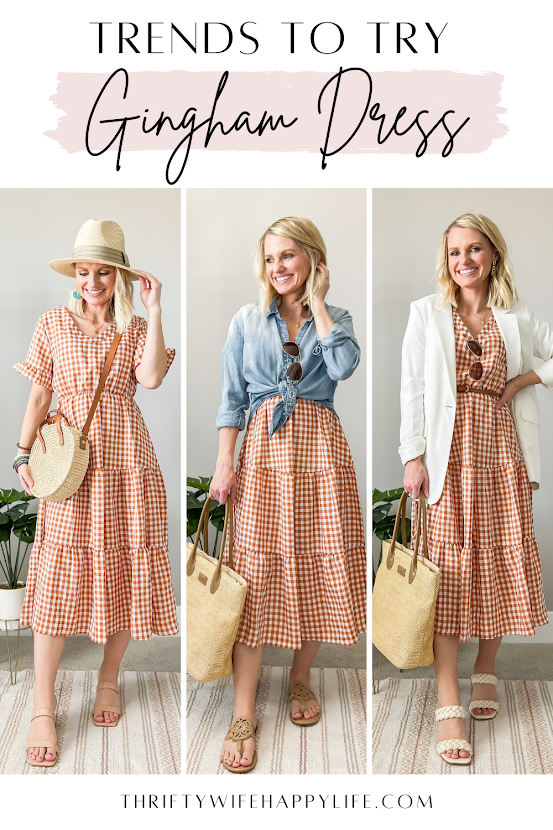 Trends to Try- Gingham Dress - Thrifty Wife Happy Life