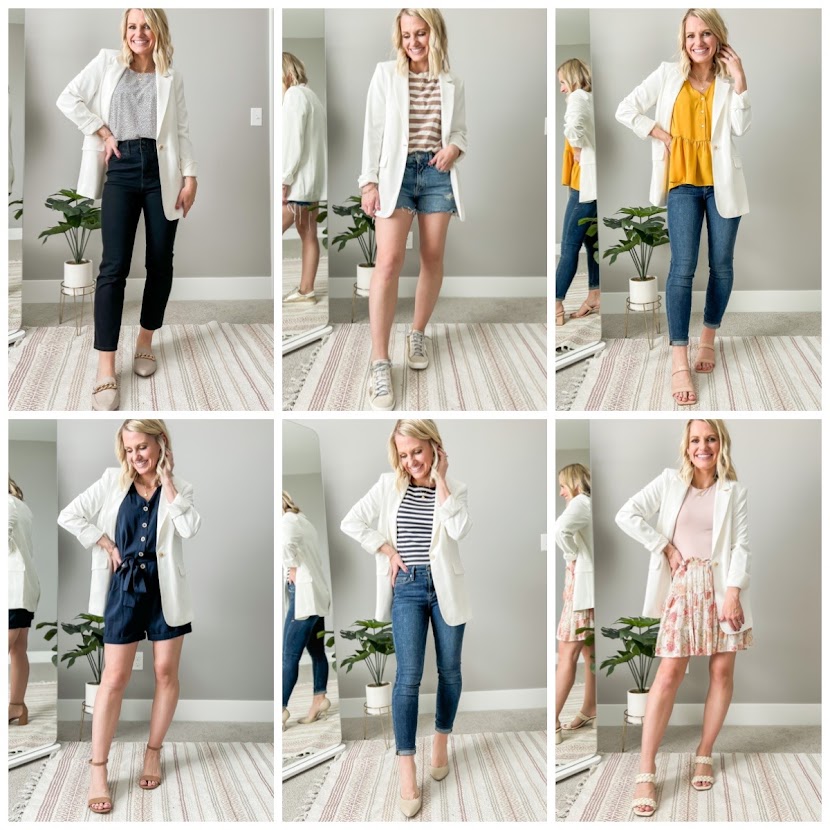 How to Wear a White Blazer for Spring - Thrifty Wife Happy Life