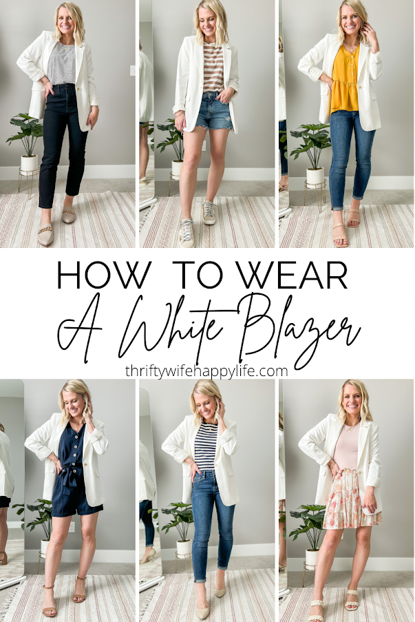 How to Wear a White Blazer for Spring Thrifty Wife Happy Life