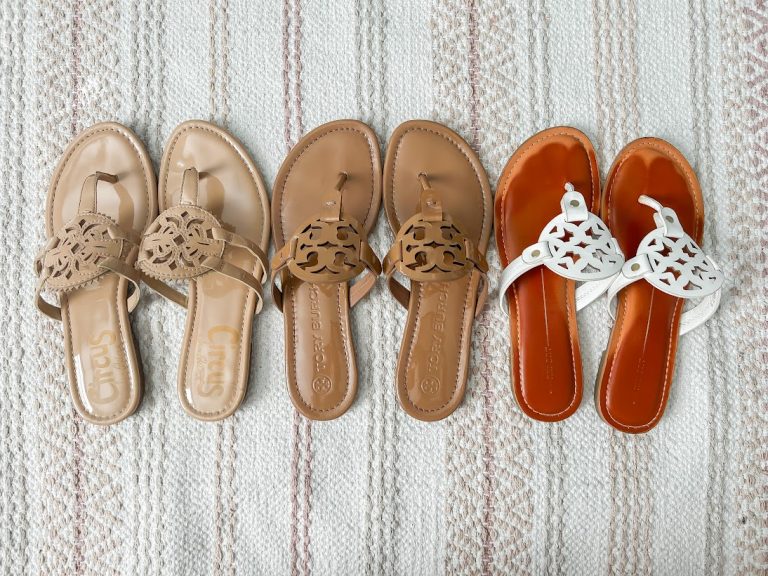 real vs fake tory burch miller sandals