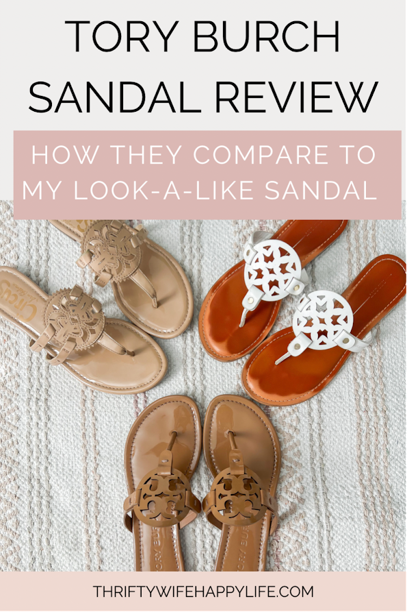 Tory Burch sandals and look-a-like sandals