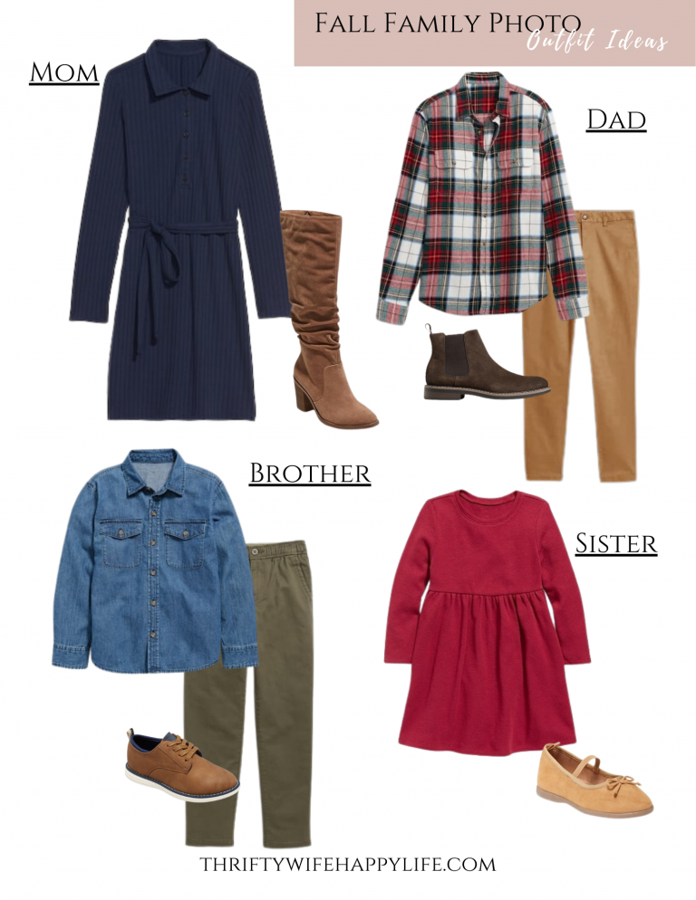 Affordable Family Photo Fall Outfit Ideas - Thrifty Wife Happy Life