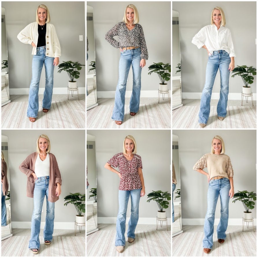 2 Ways to Wear Cropped Flare Jeans - Mixing and Matching High and