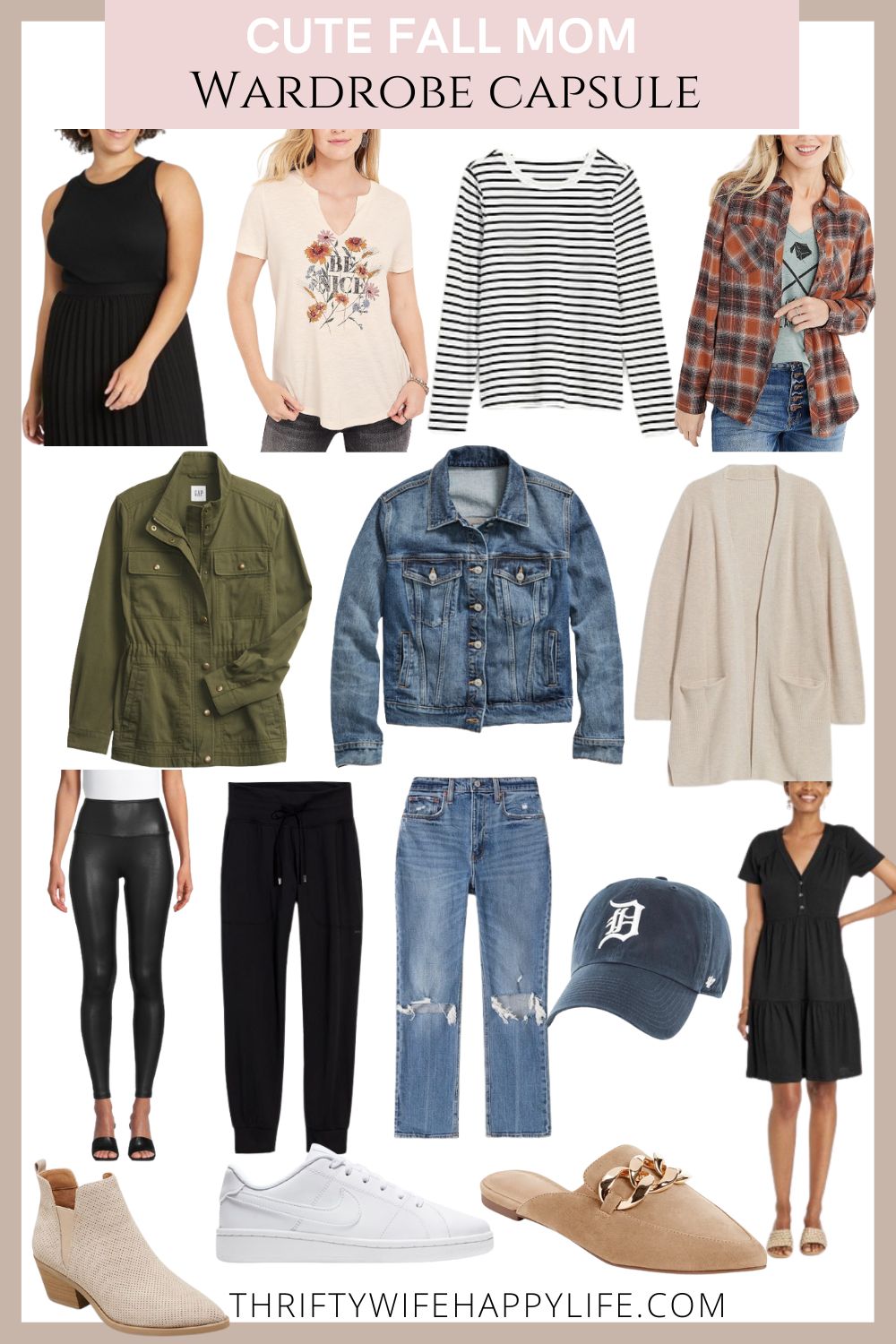 The Ultimate Mom Wardrobe Capsule: 15 Piece, 20 Outfits - Thrifty