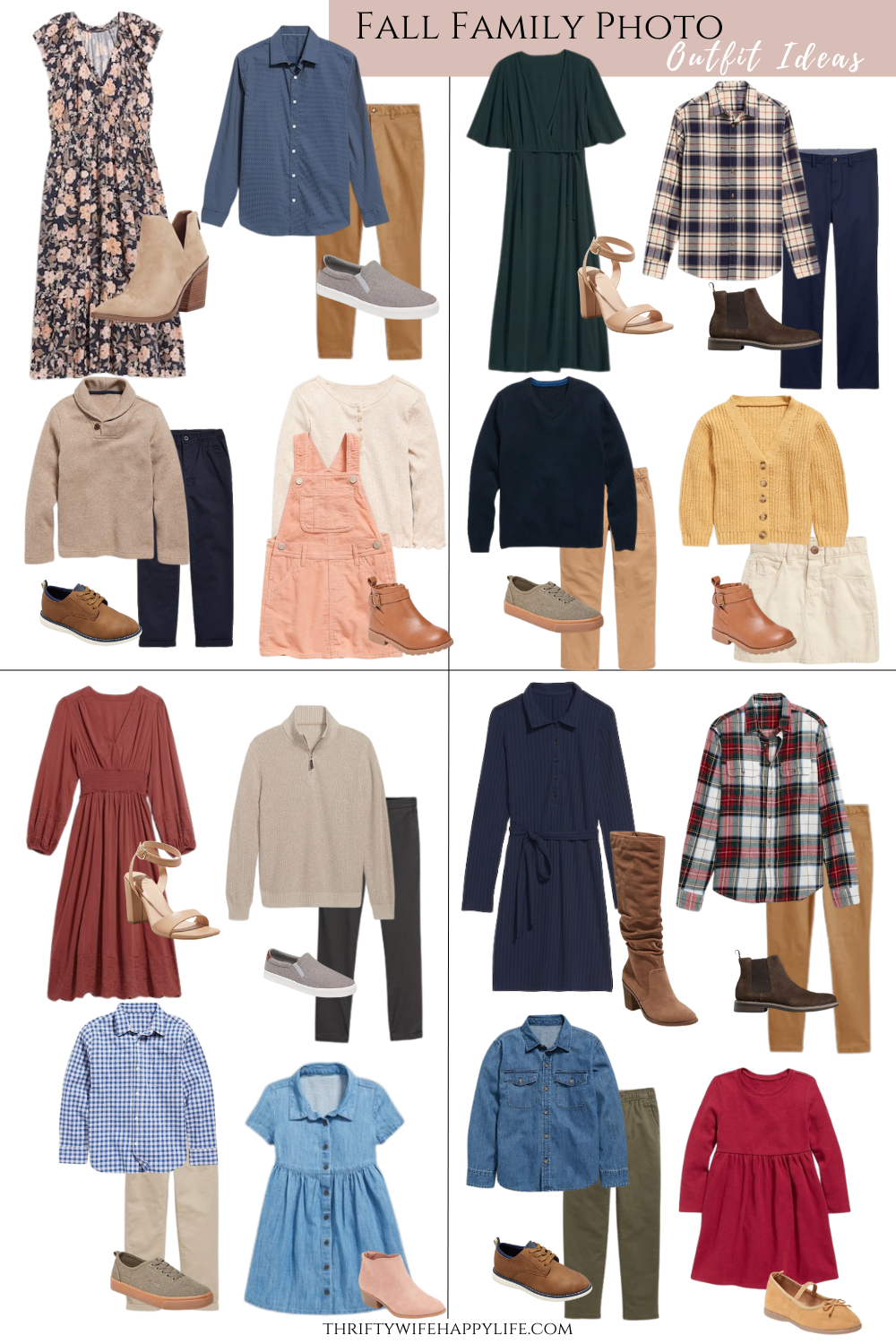 Affordable Family Photo Fall Outfit Ideas - Thrifty Wife Happy Life