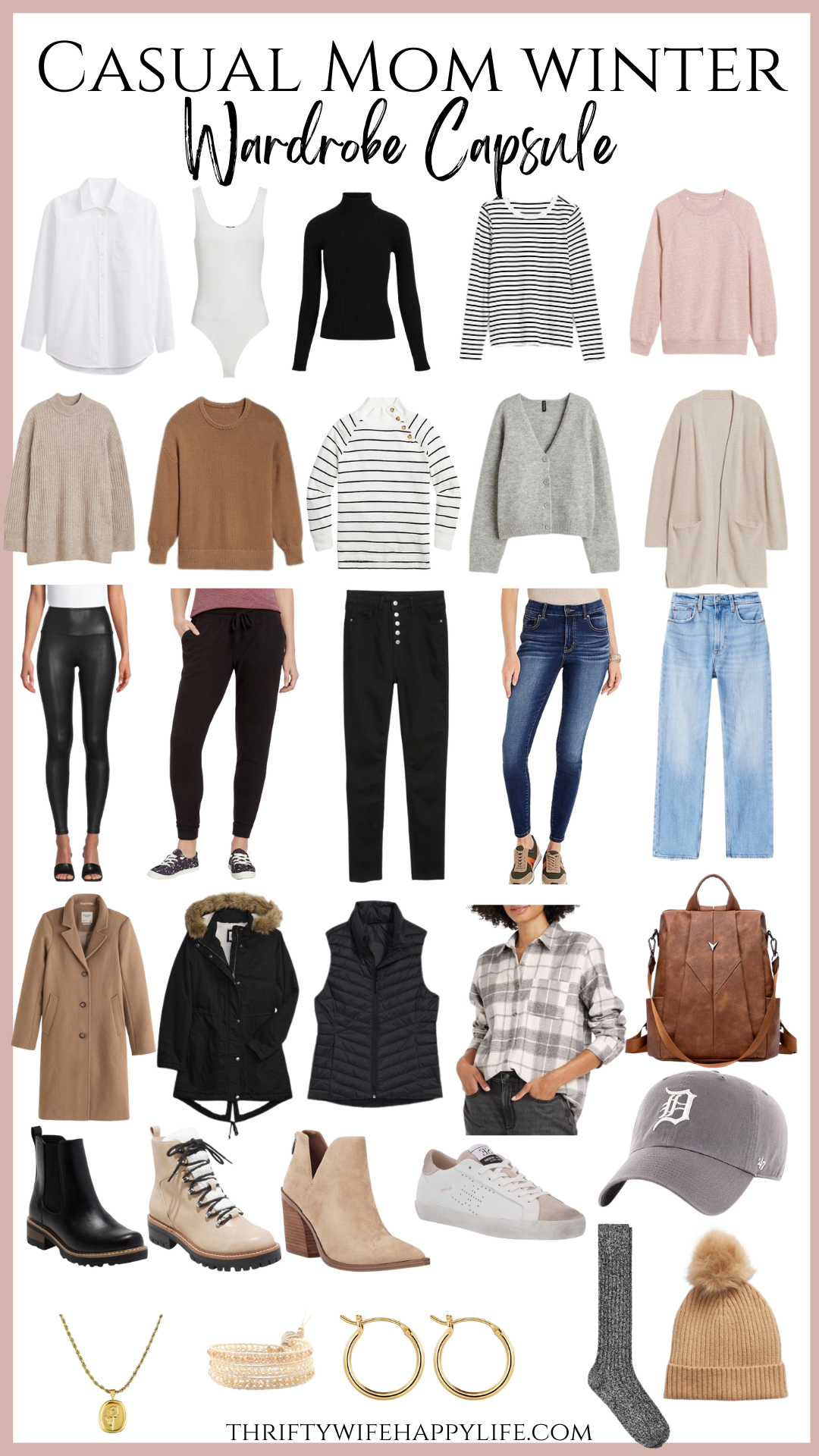 The Ultimate Casual Mom Winter Wardrobe Capsule 2022 - Thrifty
