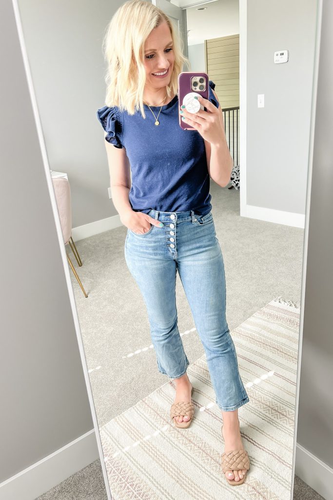 Cropped flare jeans