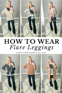 How to Wear Flare Leggings - Thrifty Wife Happy Life