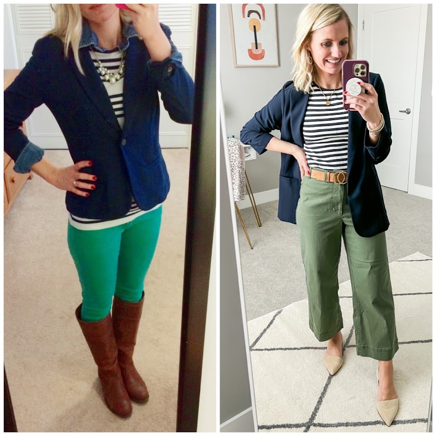 What I wore then vs. What I wore now.  Updating a millennial outfit from 2014 .