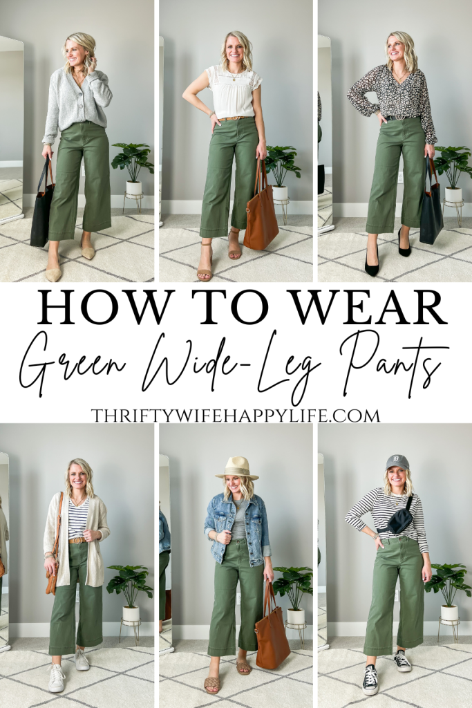 6 outfit ideas with olive green pants