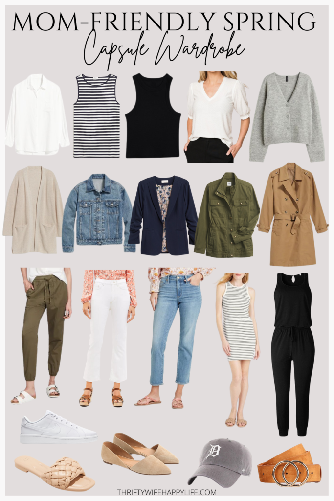 Mom-friendly spring capsule wardrobe