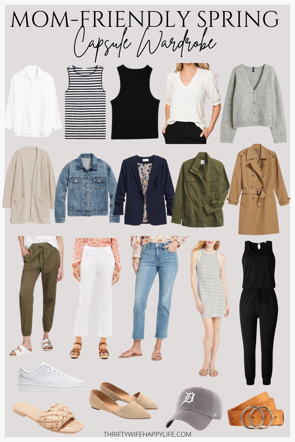 How to Create an Effortless, Mom-Friendly Spring Capsule Wardrobe - Thrifty  Wife Happy Life