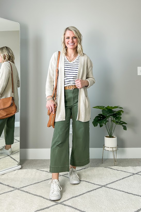 How to Wear Olive Green Pants- From Work to Weekend - Thrifty Wife Happy  Life