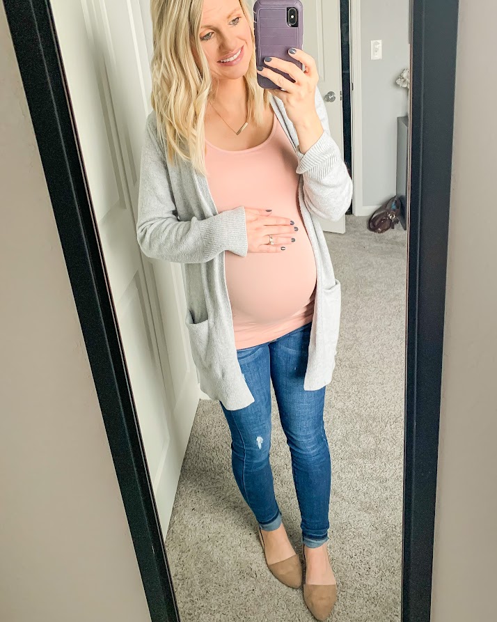 Maternity tank top and jeans are essential maternity clothes