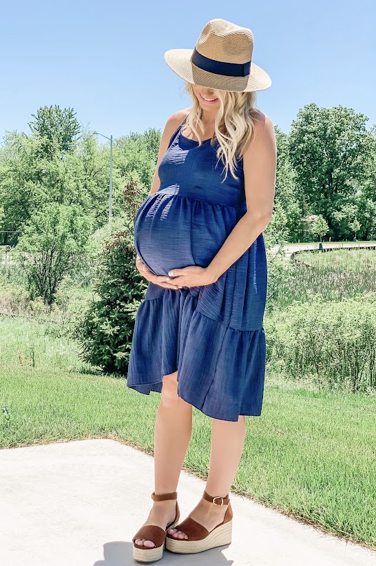 Flowy non-maternity dress that I wore during my 3rd trimester